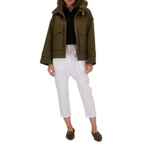 Nili Lotan Casablanca Pant Eggshell Twill Relaxed Slouchy Dropped Crotch SZ XS